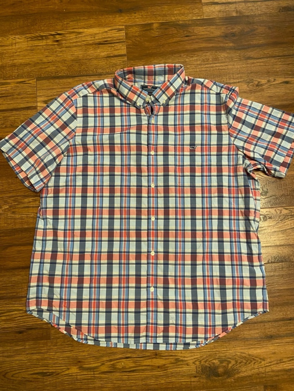Vineyard Vines Performance Shirt Mens 2XL Check Button Up Classic Fit Tucker